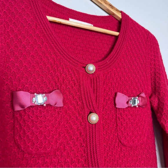 Laisse Passe fuchsia pink wool and alpaca sweater dress soft angel core  S #18 - Picture 4 of 10